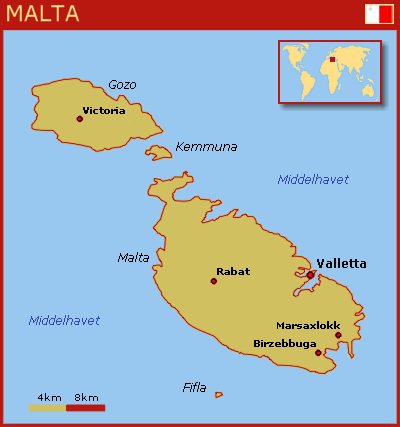 Map of Malta