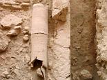 Antique plumming in Dionysos' house in Paphos