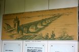 Billede af Trajans bro på museet i Turnu Severin
