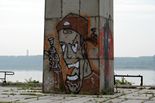 Grafitti på Vidins kommunistiske monument