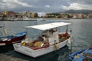 Båd i Naxos' havn