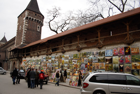 Paintings on the city wall.