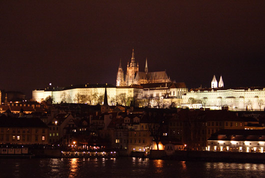 Prague Castle in evening light.