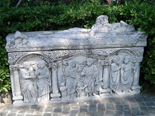 Sarcophagus in Ostia Antica