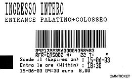 Billet til Palatin & Colosseum