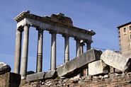 Tempelrester p&aring; Forum Romanum