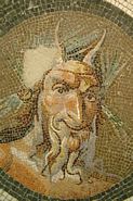 Romersk mosaik p&aring; nationalmuseet i Rom