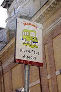 Stoppested for skolebus i Rom