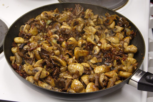 Stegte champignons og porcini