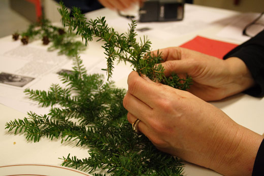 Bordet julepyntes
