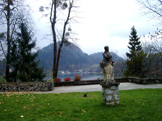 On the small island in Lake Bled
