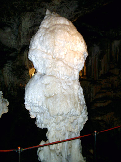 The White Diamond - stalagmite in the Postojna caves