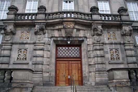 Door to the Danish parliament