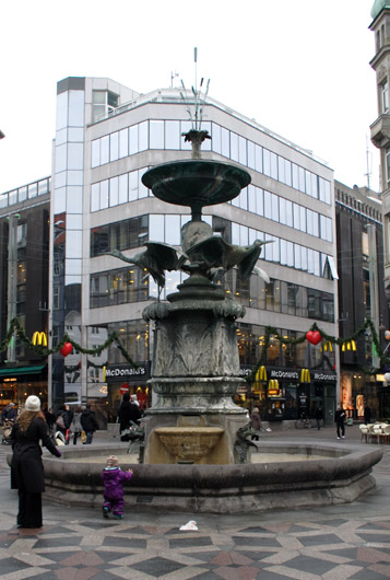 The Stork Fountain in Copenhagen