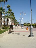 Larnaca's seafront promenade.