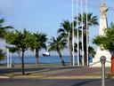 Evening light over Larnaca Bay and Kimon's bust