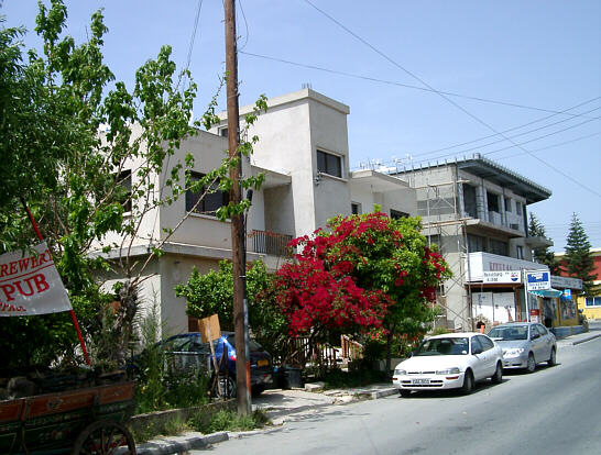 Street and houses in Paphos