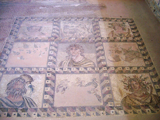 The four seasons as floor mosaic in Paphos