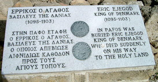 Memorial tablet for Erik Ejegod