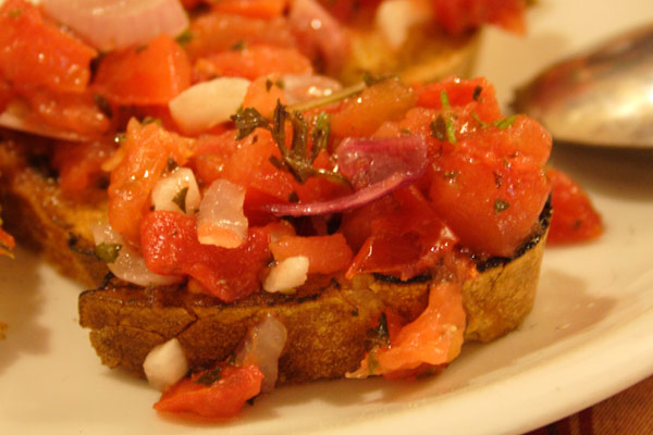Bruschette p� Taverna Naxos