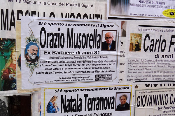 Mindetavle p� Sicilien