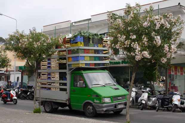 Truck with vegetables in Ischia