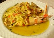 Pasta med rejer og pocini-svampe
