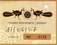 Billet til Pesaros historiske museum