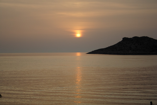 Solnedgang p&aring; Kalymnos