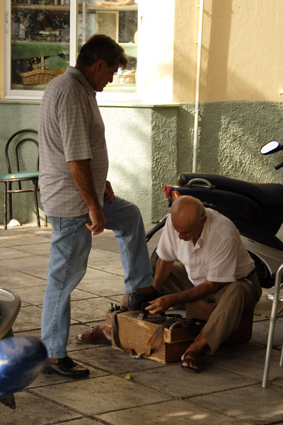 Skopudser i arbejde p&aring; Kalymnos