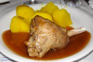 Lamb shank in rosemary sauce