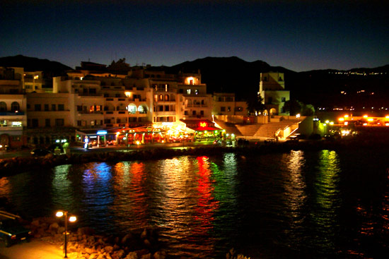 Pigadias havn by night. Karpathos.