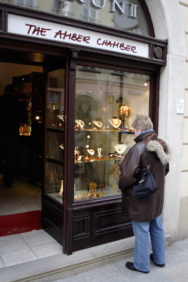 Amber jewels in Krakow