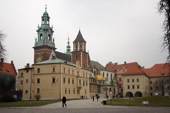 Katedralen og kongeslottet Wawel i Krakow