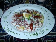Carpaccio of octopus.