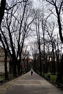 Krakow's old town is encircled by a park.