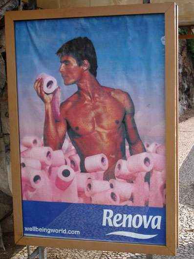 Reklame for parfumeret toiletpapir.