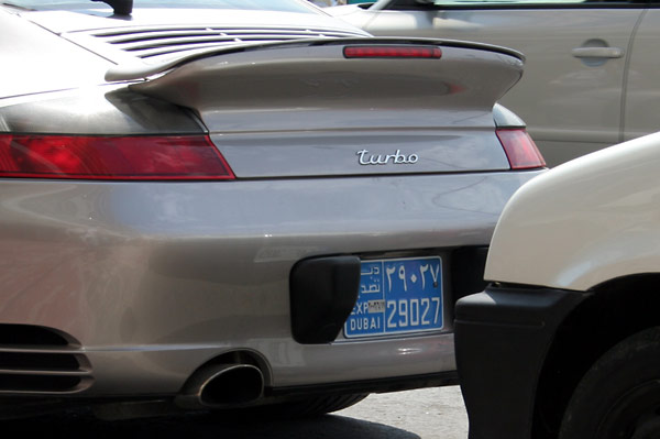 Sports Car from Dubai outside Tony's Bar