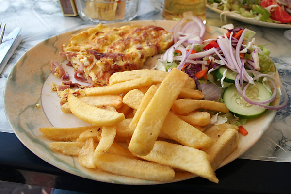 Omelette at Tony's Bar