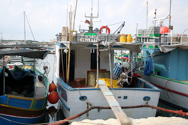 Fishing boats in Marsaxlokk harbour