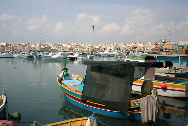Fishing boats in Marsaxlokk harbour