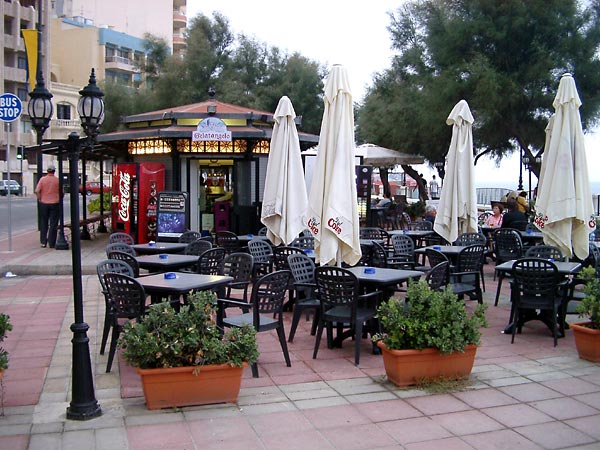 Caf� in Tower Road in Sliema