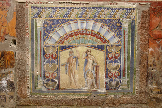 Romersk mosaik i Herculaneum