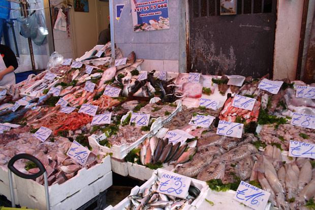 Fisk p&aring; markedet i Ercolano