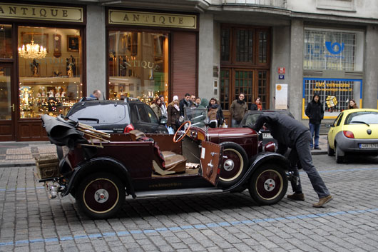 Vintage car in Prague