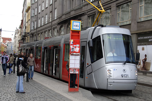 Modern tram in Prague