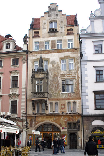 The Storch House in Prague's old city square