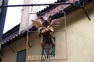 Restaurant sign in Golden Lane