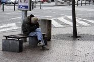 Sleeping man in Wenceslas Square