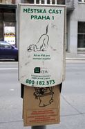 Bags for dog poop in Prague